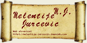 Melentije Jurčević vizit kartica